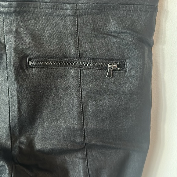Black Matte Pleather Pants - Picture 3 of 7